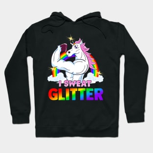 Magical Workout Unicorn I Sweat Glitter Gym Exercise Hoodie